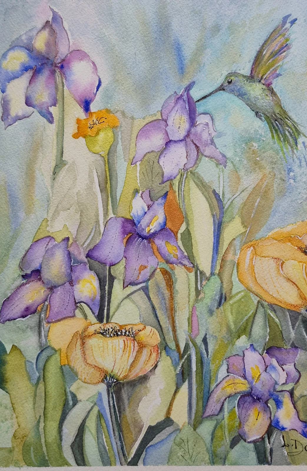 Aire de primavera, acuarela, 31 x 41 cm