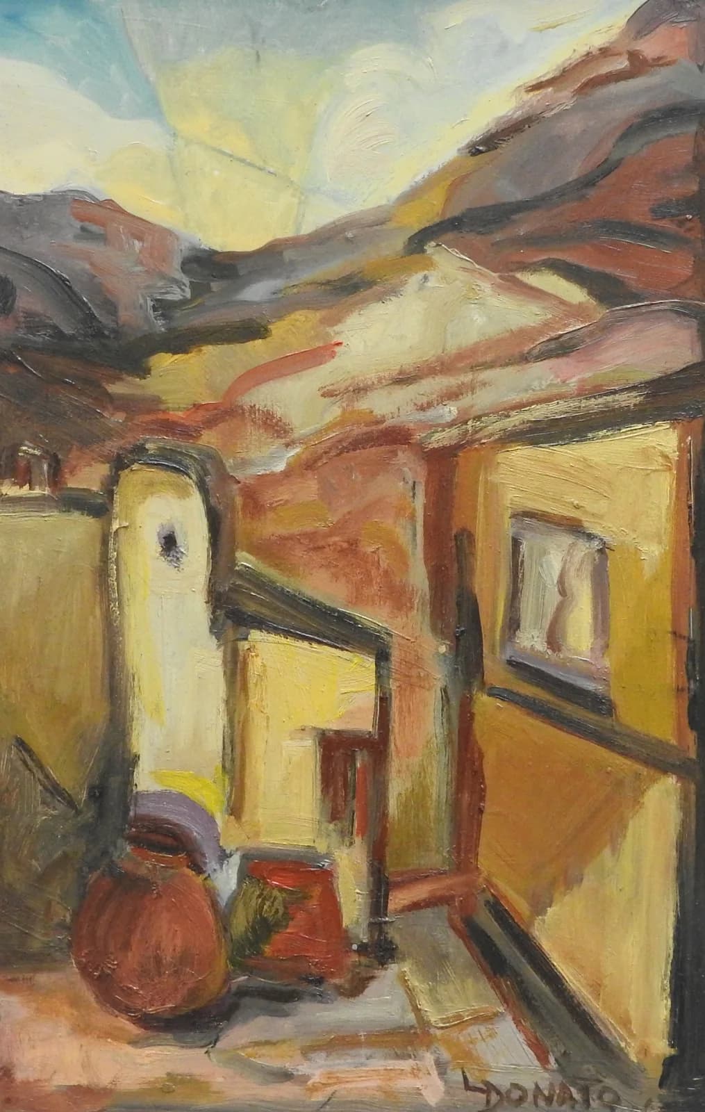 Calle Norteña, óleo, 30 x 40 cm