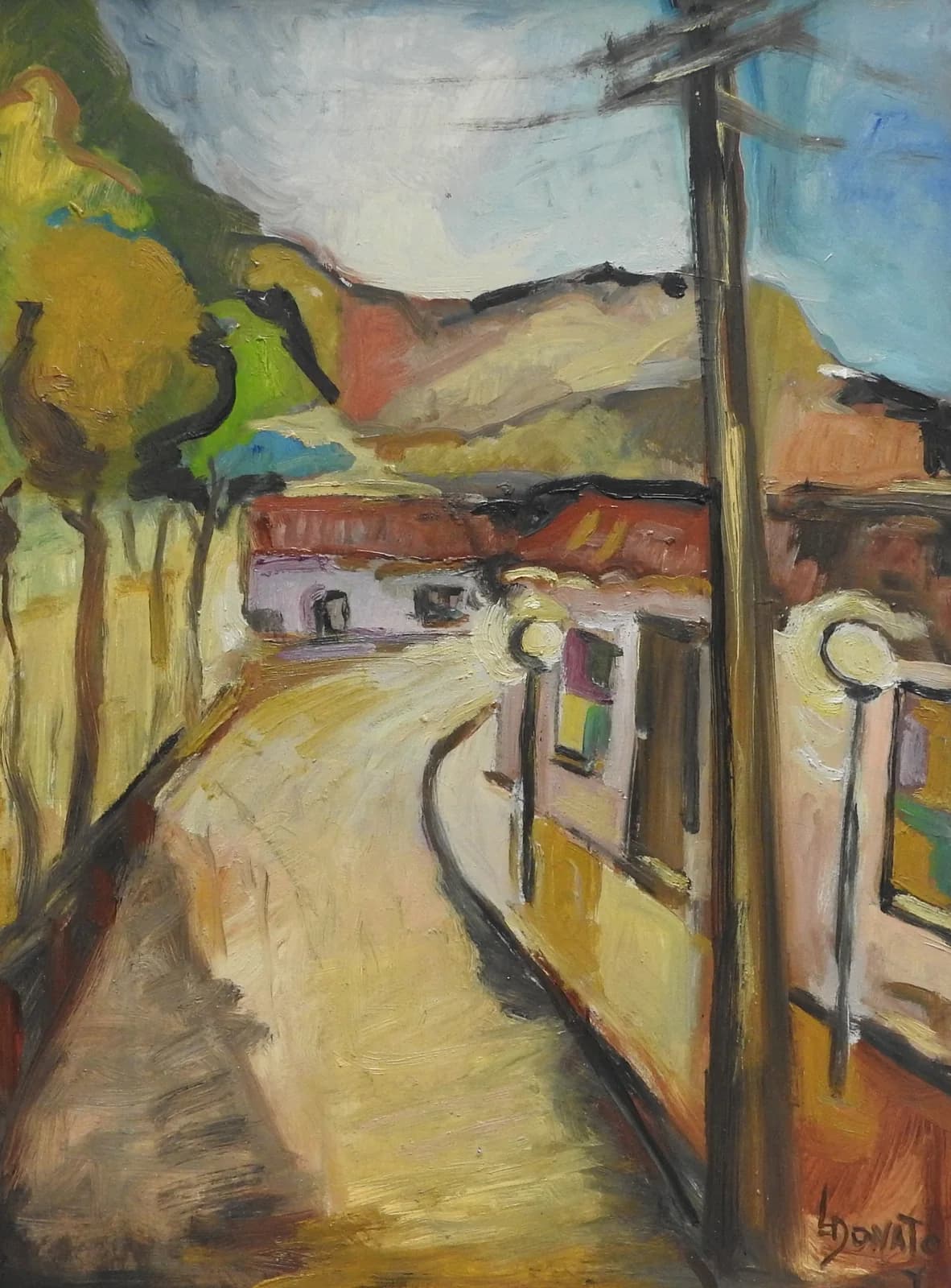 Los colorados, óleo, 28 x 38 cm