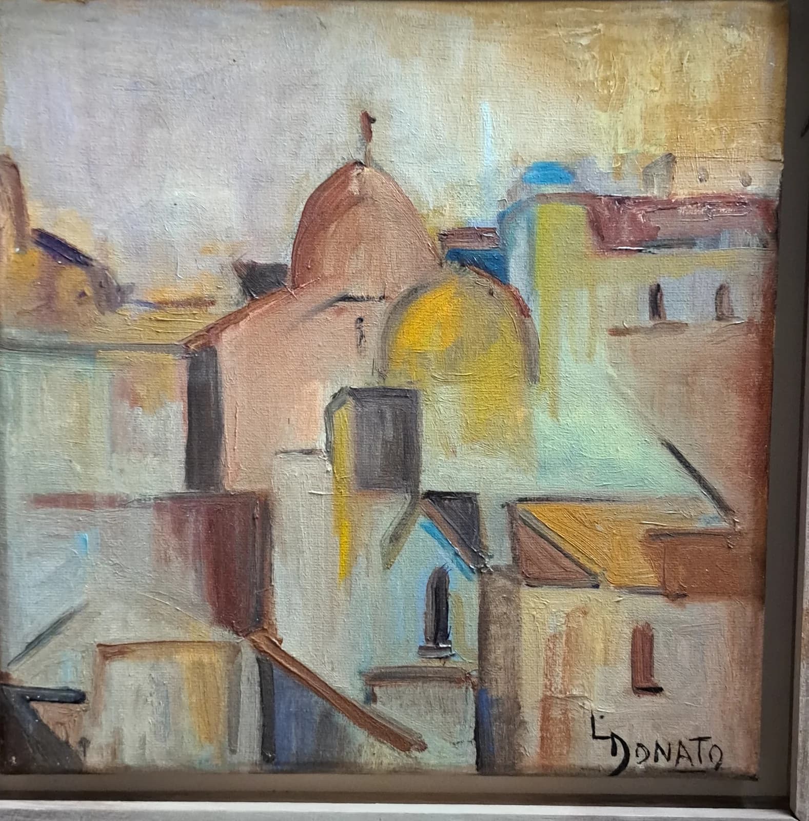 Paisaje Urbano I, óleo, 30 x 30 cm